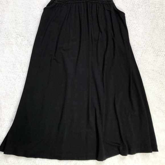 Loft Crochet Top Linen Blend Shift Dress - Picture 6 of 7